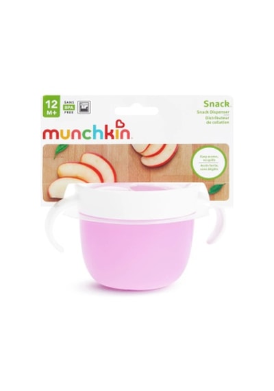 Munchkin Atıştırmalık Kabı, Güvenli Kapaklı, 266ml, 12ay+, Mor, 1 Mor