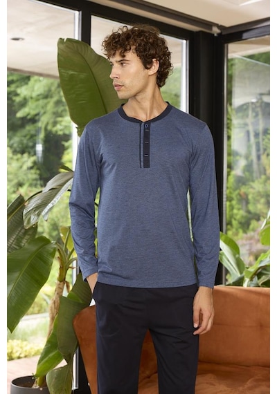 Kly 9266 Midi Yaka Pijama Takım 001