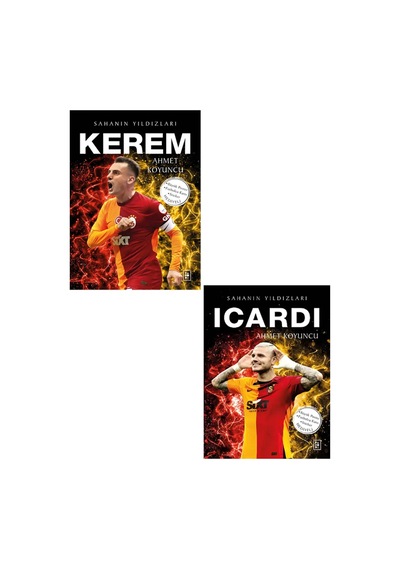 Futbol Kitapları Sahanın Yıldızları Kerem - İcardi Büyük Poster Sticker Futbolcu Kartı Hediyeli