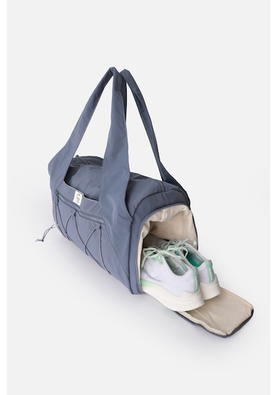 İcone Bag Kadın Spor Ve Yoga Çantası Çok Cepli, Ayakkabı Bölmeli, Lastik Detaylı, Fermuarlı Ön Cep Mavi̇