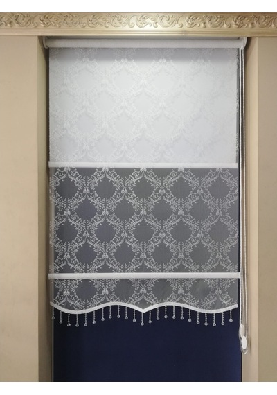 1.Kalite Tül&Stor Çift Mekanizmalı Perde Etek+Boncuk 1.Kalite Tül&Stor Çift Mekanizmalı Perde Etek+Boncuk