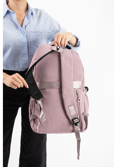 Ventis Qualty Okul Çantası Su Geçirmez Klinkır Kumaş Unisex Sırt Çantası Model 7d Pudra Pembe