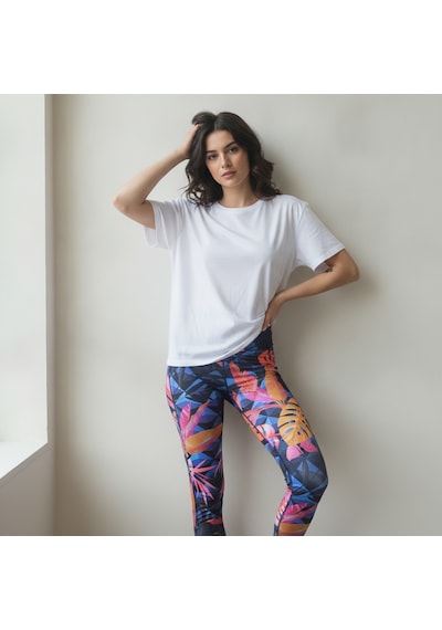 Bonbon Kadın Likralı Desenli Tayt Bb2589