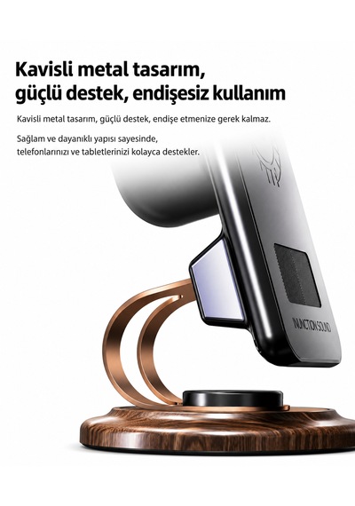 Aksesuarcep Telefon Standı & Bluetooth Hoparlör 360 Dönüşle Konforlu Kullanım Şık Ve Fonksiyonel Stand 1