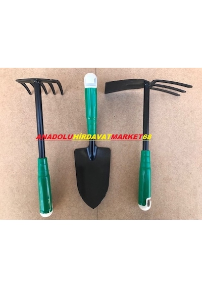 Yba Çelik Bahçe Seti Mini Kürek Mini Tırmık Mini Çapa Seti 3lü Se
