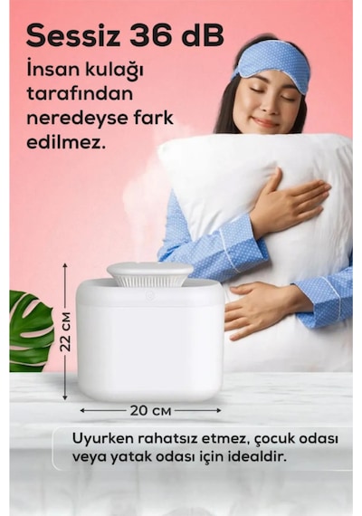 Sessiz Ve Etkili 3.3l Kapasiteli Led Aydınlatmalı Hava Nemlendirici Ve Buhar Difüzörü