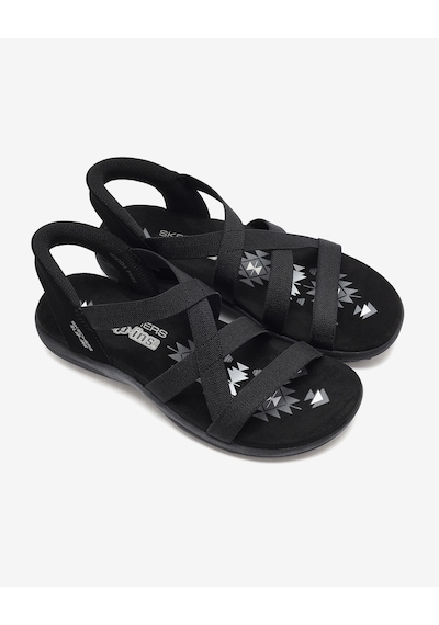 Skechers Reggae Slım - Stretch Flex Kadın Siyah Sandalet 163460 Bbk Siyah