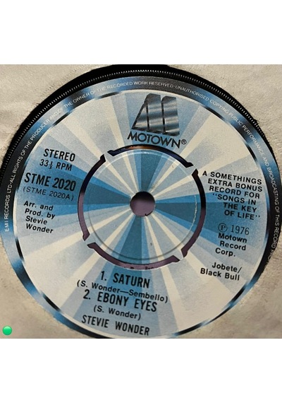Stevie Wonder - A Something's Extra 7" Bonus Vinyl 1976 Uk Press Motown Stme 2020