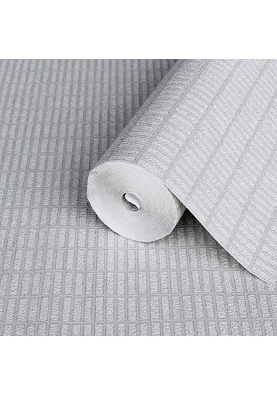 Adawall Muse Koleksiyonu- 25102-2 Açık Gri Dokulu Silinebilir Nonwoven Vinil Duvar Kağıdı 1.06x15.6m, 16.5m²