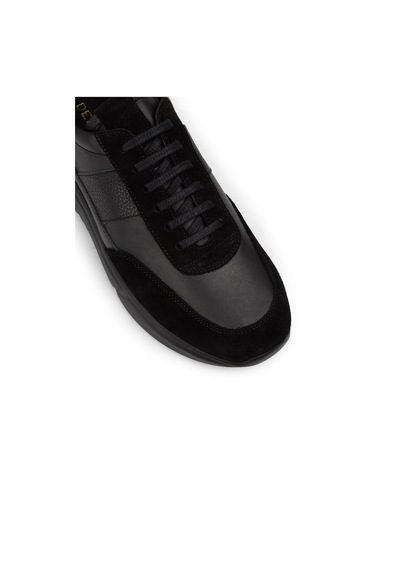 Deery Hakiki Süet Siyah Erkek Sneaker Ayakkabı - 01963Msyhe02 Siyah