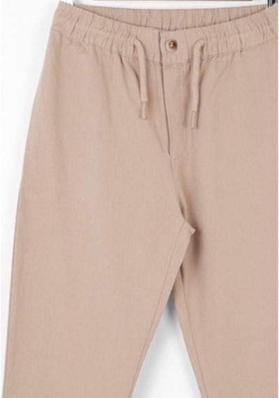 Nk Kids Erkek Çocuk Beli Lastikli Duble Paça Pantolon-13978-vizon Vizon