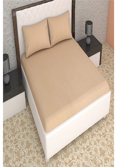 Altın Karma Çift Kişilik İnce Penye Lastikli Çarşaf 150x200 Cm 2 Adet Yastık Kılıflı Açık Kahverengi Altın Karma Çift Kişilik İnce Penye Lastikli Çarşaf 150x200 Cm 2 Adet Yastık Kılıflı Açık Kahverengi
