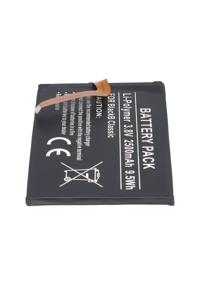 Blackberry Classic, Li-polimer, 3.8v, 2500mah, 9.5wh, Dahili, Aletsiz Pil