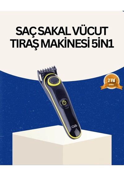 Ers Şarjlı Sessiz Çalışan Saç Ve Sakal Şekillendirici Profesyonel Erkek Tıraş Makinesi