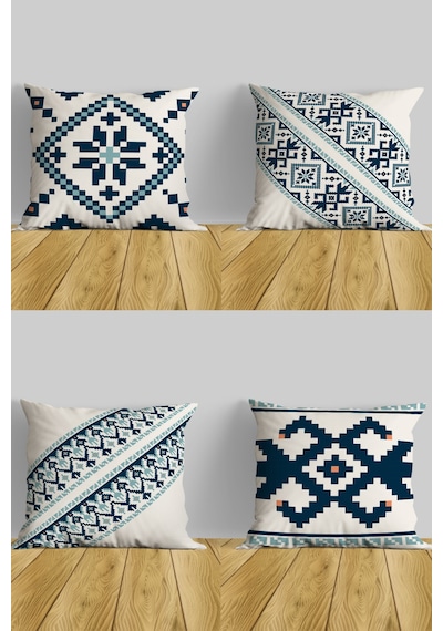 Belle Benoit Baskılı Runner & Koltuk Kırlent Kılıfı Set Desen3