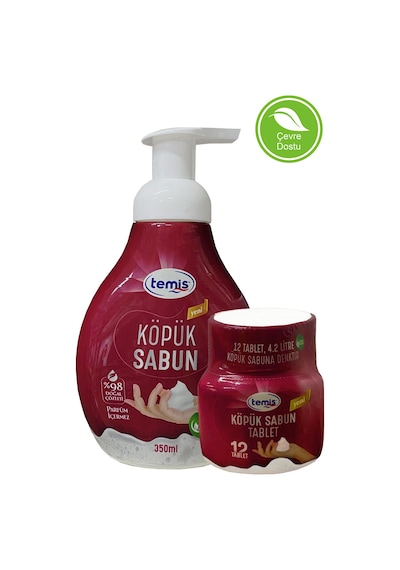 Temis Köpük Sıvı Sabun 350 ML + Köpük Sabun Tableti 12'li