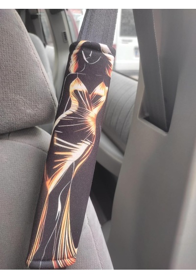 Dijital Baskılı Emniyet Kemeri Pedi, 26 Cm, Yumuşak Süngerli, Salon Kadını Tasarımı, Universal, 2 Adet