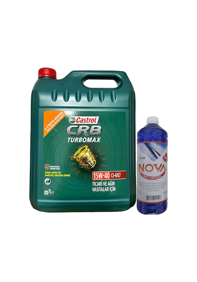 Castrol CRB Turbomax 15W-40 CI-4/E7 Motor Yağı 7 L + Cam Suyu 1 L