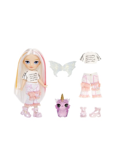 Rainbow High Littles Opal Raine Gökkuşağı Perisi Bebek Ve Evcil Hayvan 14 Cm 1 Adet
