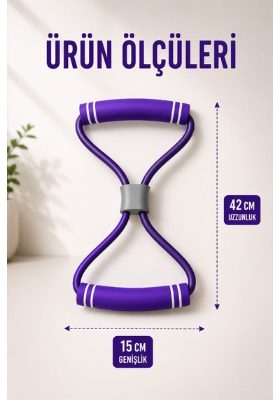 Orta Seviye 1 Adet Bacak Kalça Squat Fitness Egzersiz Direnç Lastik Pilates Bandı Plates Lastiği Çok Renkli