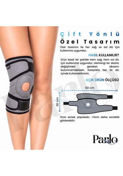 Patella Destekli Dizlik Ayarlanabilir Neopren Ortopedik Diz Desteği