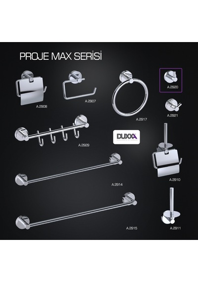 Projemax Bornoz Askılık Tekli A.2920 Krom