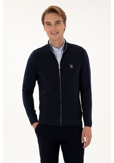 U.S. Polo Assn. Erkek Triko Hırka Pamuk 2227188 Lacivert