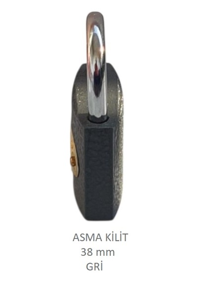 Adilon Asma Kilit, 38 Mm Gri