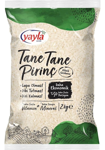 Yayla Tane Tane Pirinç 2 KG