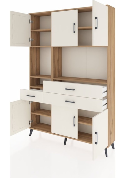 Arges Dolap 9 Raflı 3 Çekmeceli 6 Kapaklı 132x30x195 Çam-ayta... Çam Arges Dolap 9 Raflı 3 Çekmeceli 6 Kapaklı 132x30x195 Çam-ayta... Çam