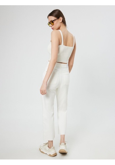 LOFT Crop Kadın Atlet Lf2032012 Q1.v1 Ekru