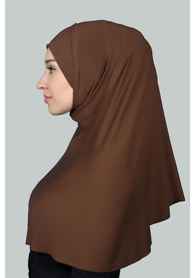 Altobeh Hazır Türban Pratik Eşarp Tesettür Hijab - Namaz Örtüsü Xl Çikolata