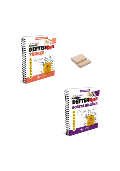 6. Sınıf Öğreten Defter Türkçe Ve Sosyal Bilgiler + Telefon Standı