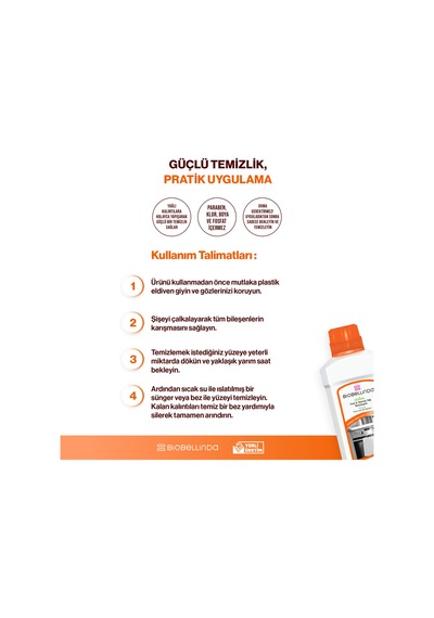 Doğal Konsantre Fırın Ve Yanmış Yağ Sökücü Güçlü Formül 750 Ml Diğer