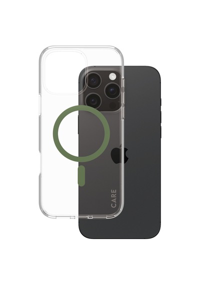 Apple Uyumlu iPhone Flagship 16 Pro Max Magsafe  Urban Combat Şeffaf-yeşil Telefon Kılıfı Standart