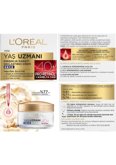 Loreal Paris  40+    Gece Kremi 50 ML