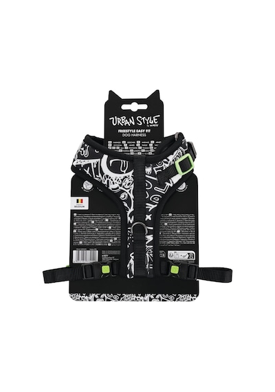 Urban Style Siyah/beyaz Easy Fit Köpek Göğüs Tasması S