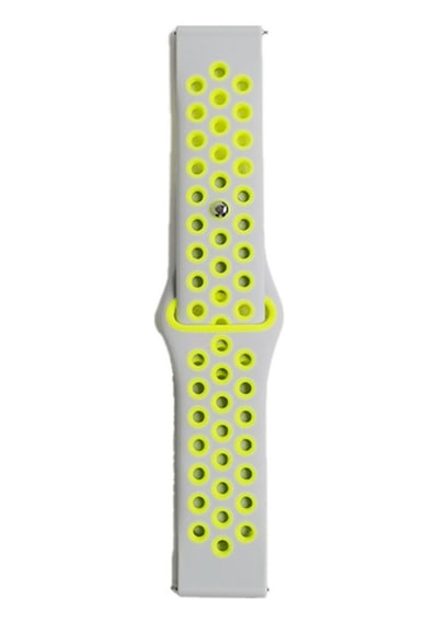 Watch 22mm Spor Delikli Kordon - Gri-yeşil Bz8683140521912