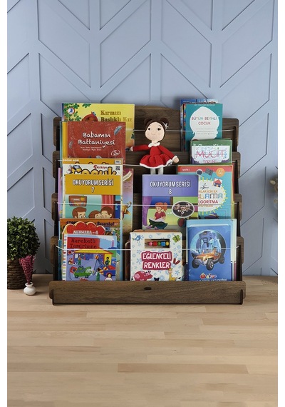 Lucky Montessori Ahşap Çocuk Odası 4 Raflı Kitaplık Ceviz - 271488171 Ceviz Lucky Montessori Ahşap Çocuk Odası 4 Raflı Kitaplık Ceviz - 271488171 Ceviz