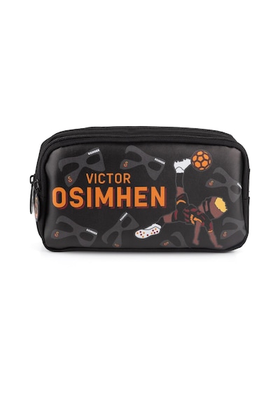 Galatasaray 3 Bölmeli Victor Osimhen Suni Deri Okul Çantası + Kalemlik
