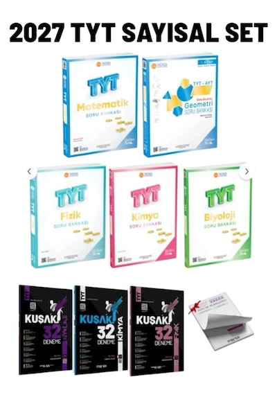 Üç Dört Beş Yayınları 345 Sayısal - 2027 Tyt Matematik Geometri Fizik Kimya Biyoloji Soru Bankası Ve 3 Kitap Deneme Hediye