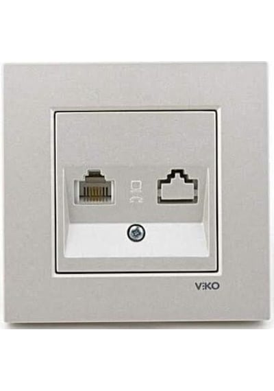 Viko Artline Novella Saten Tekli Data Cat-6 İnternet Prizi Çerçeveli