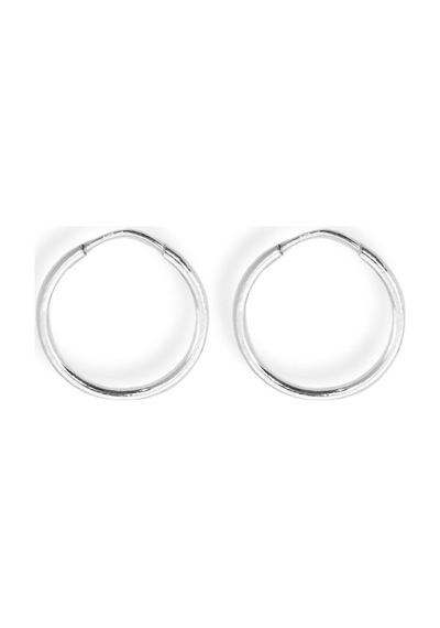 Oya Silver İnce Gümüş Halka Küpe 1.5mm-1.5x1.5cm