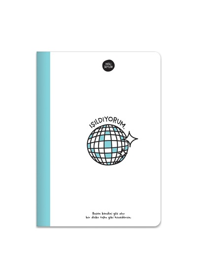 Hisli Şeyler A5 Renkli Sayfa Çizgili Defter - Işıldıyorum