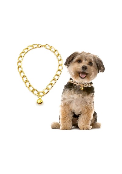 Markapet Kedi Ve Köpek Lüx Zincir Kolye 25-30 Cm Medium Gold