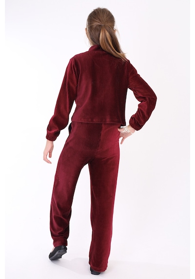 Toontoy Kids Toontoy Kız Çocuk 2'li Takım Dik Yaka Fermuarlı Sweatshirt & Beli Lastikli Cepli Bol Paça Eşofman Altı - Kadife Bordo Toontoy Kids Toontoy Kız Çocuk 2'li Takım Dik Yaka Fermuarlı Sweatshirt & Beli Lastikli Cepli Bol Paça Eşofman Altı - Kadife Bordo