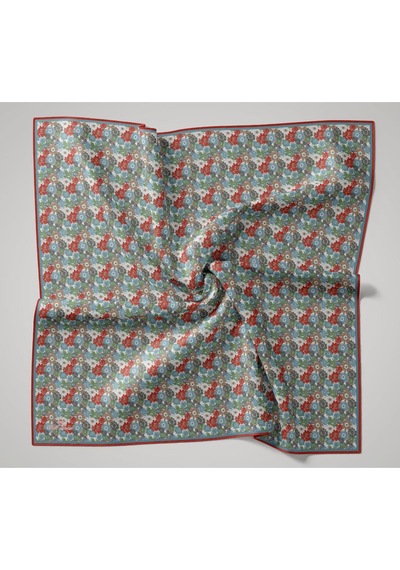 Silk Home Soft Eşarp 73092-32 Kırmızı, Gök Mavi, Yeşil, Füme