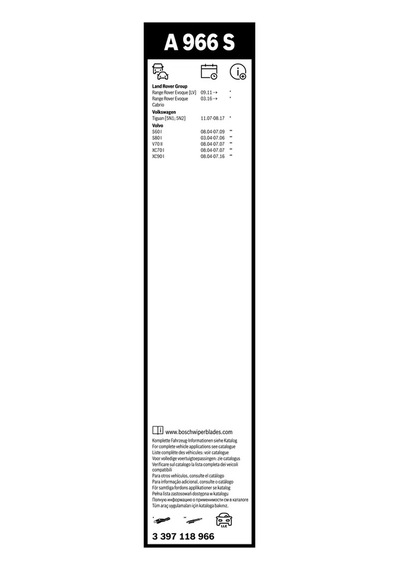 Silecek Süpürgesi - Fiat Multipla - Bosch-3397118966