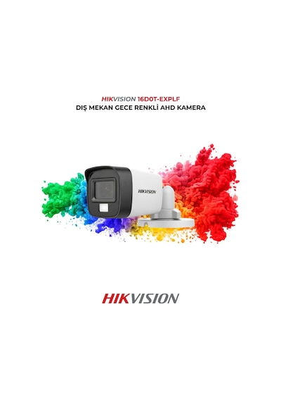 Ds-2ce16d0t-exlpf Gece Renkli Dış Mekan Kamera 2mp 2.8mm