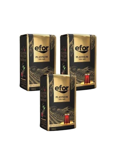 Efor Platinum Çay 1 Kg 3lü Set - Yüksek Kaliteli Dökme Siyah Çay